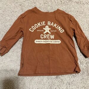 Kids Cookie Baking Crew Long Sleeve Tee - Brown